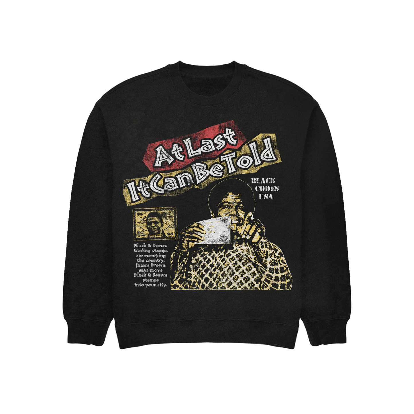 James Brown - Black & Brown Stamps Sweater