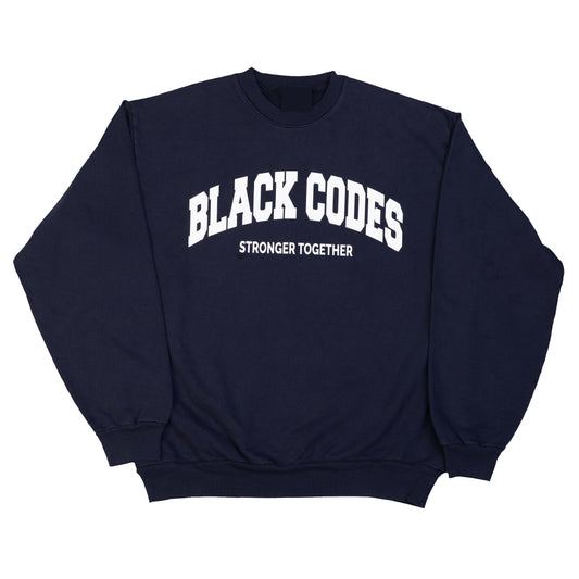 Black Codes Crew Neck (Blue)