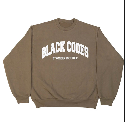 Black Codes Crew Neck (Green)